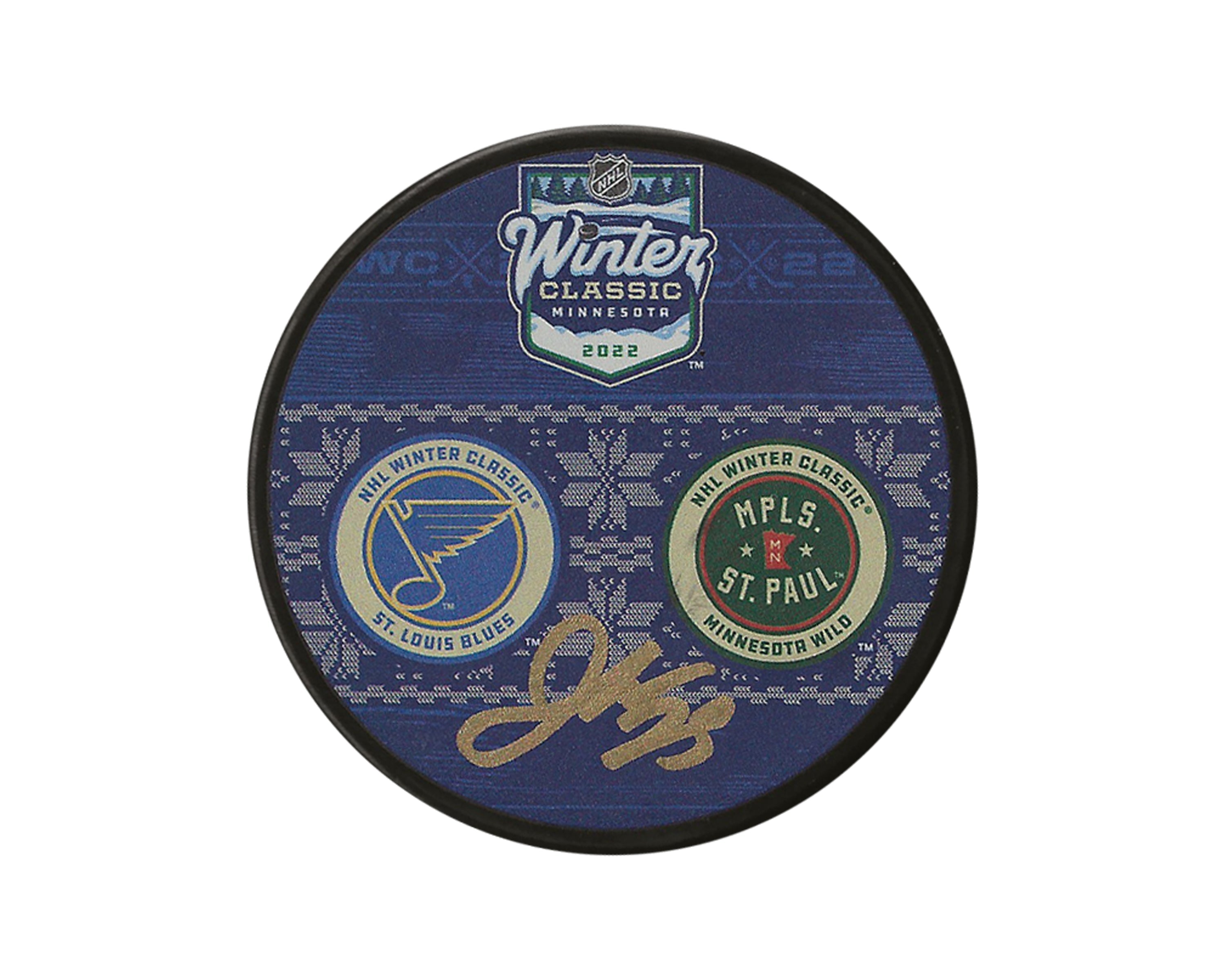 Jordan Kyrou Autographed 2022 Winter Classic Souvenir Puck