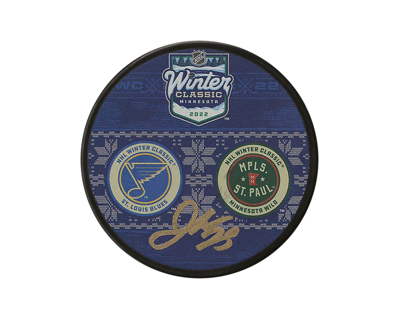 Jordan Kyrou Autographed 2022 Winter Classic Souvenir Puck