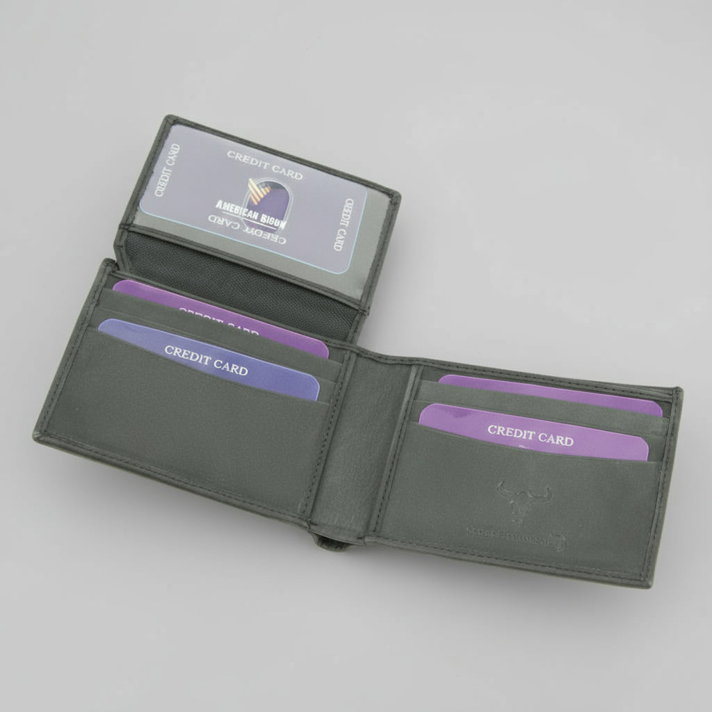 Men's RFID Bifold Left Side Flap Over Wallet