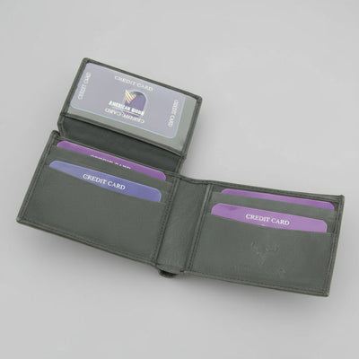 Men's RFID Bifold Left Side Flap Over Wallet