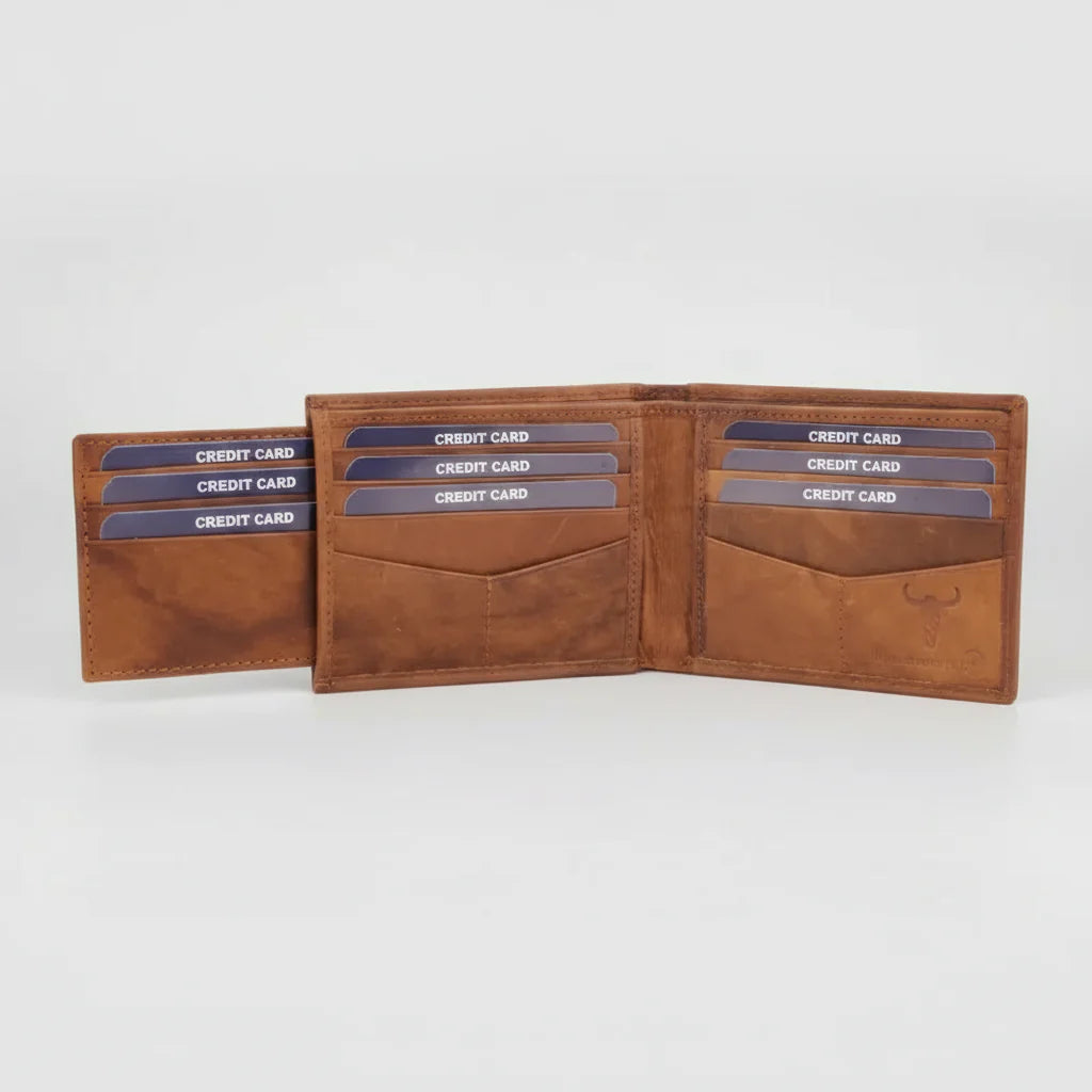 Men's RFID Bifold Wallet with Removable Card Sleeve