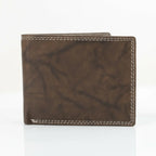 Men's Oil Pull Up Top Flap Bifold Wallet