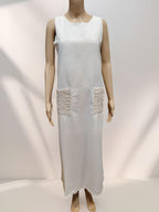 Sleeveless Crochet Pocket Dress