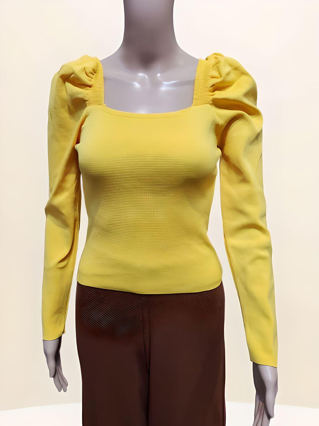 Woven Full Sleeve Blouse Ruched Shoulder