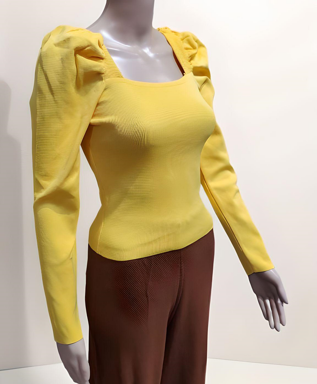 Woven Full Sleeve Blouse Ruched Shoulder