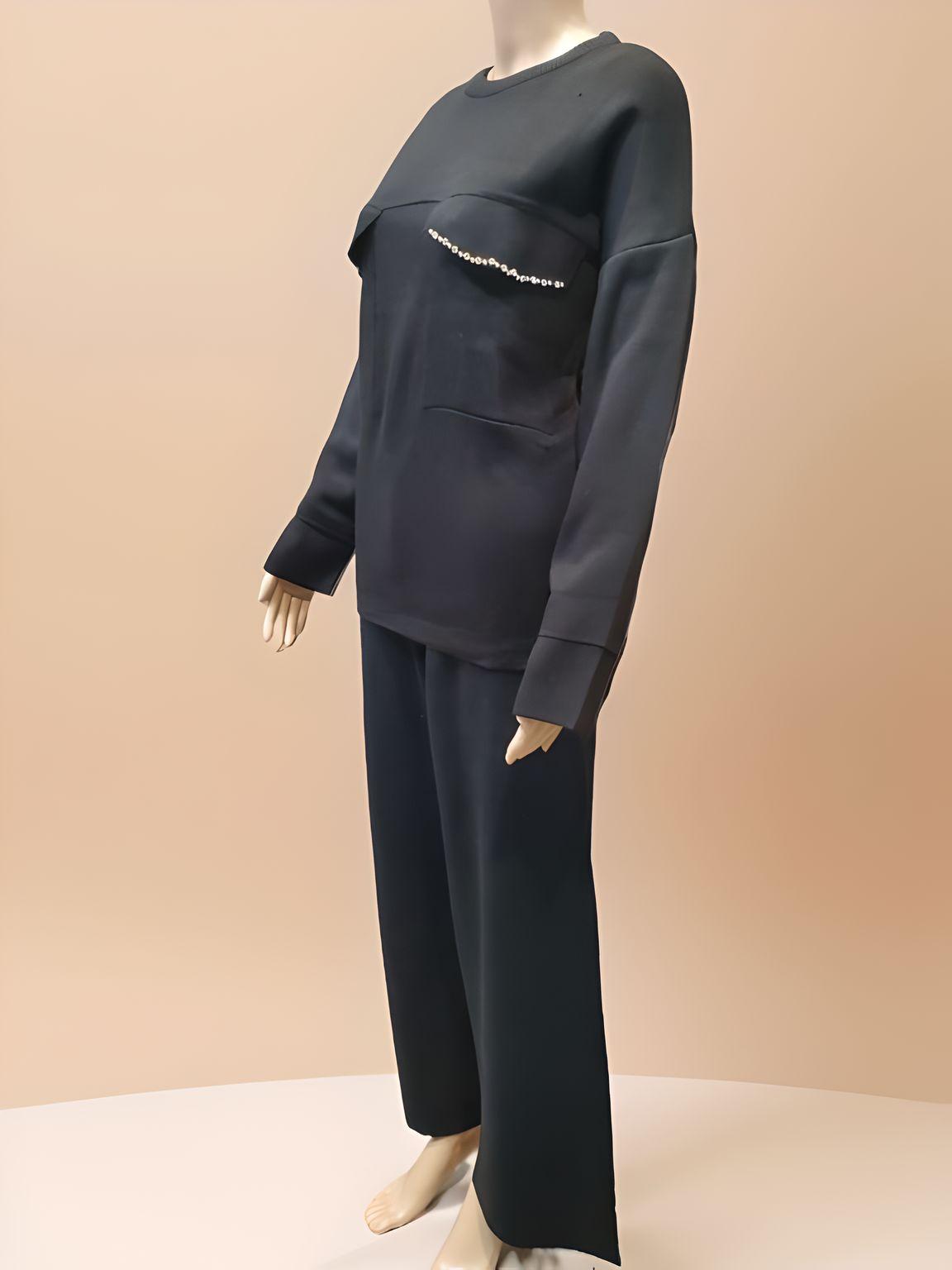 Crystal Pocket Full Sleeve Blouse