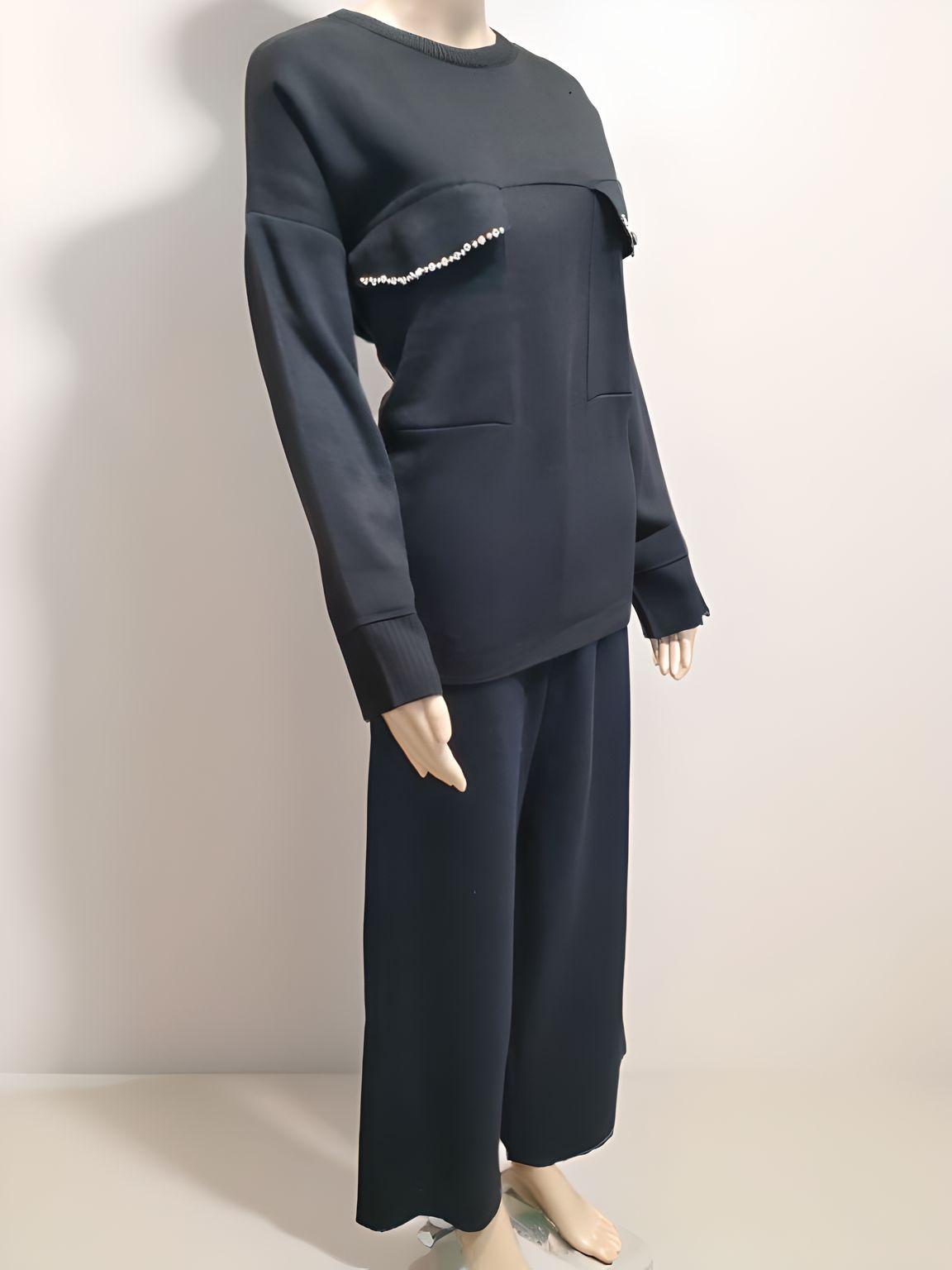 Crystal Pocket Full Sleeve Blouse