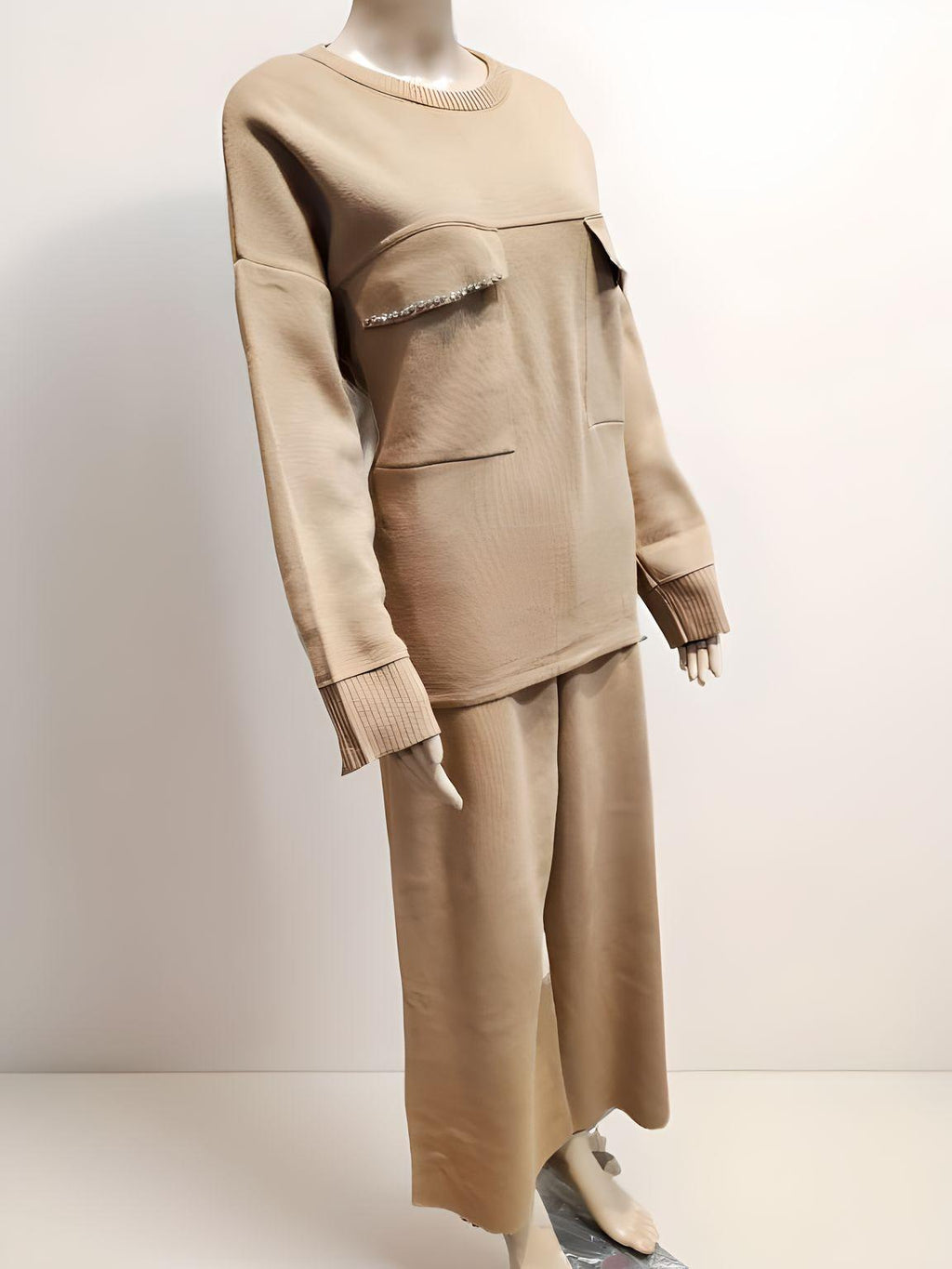 Crystal Pocket Full Sleeve Blouse