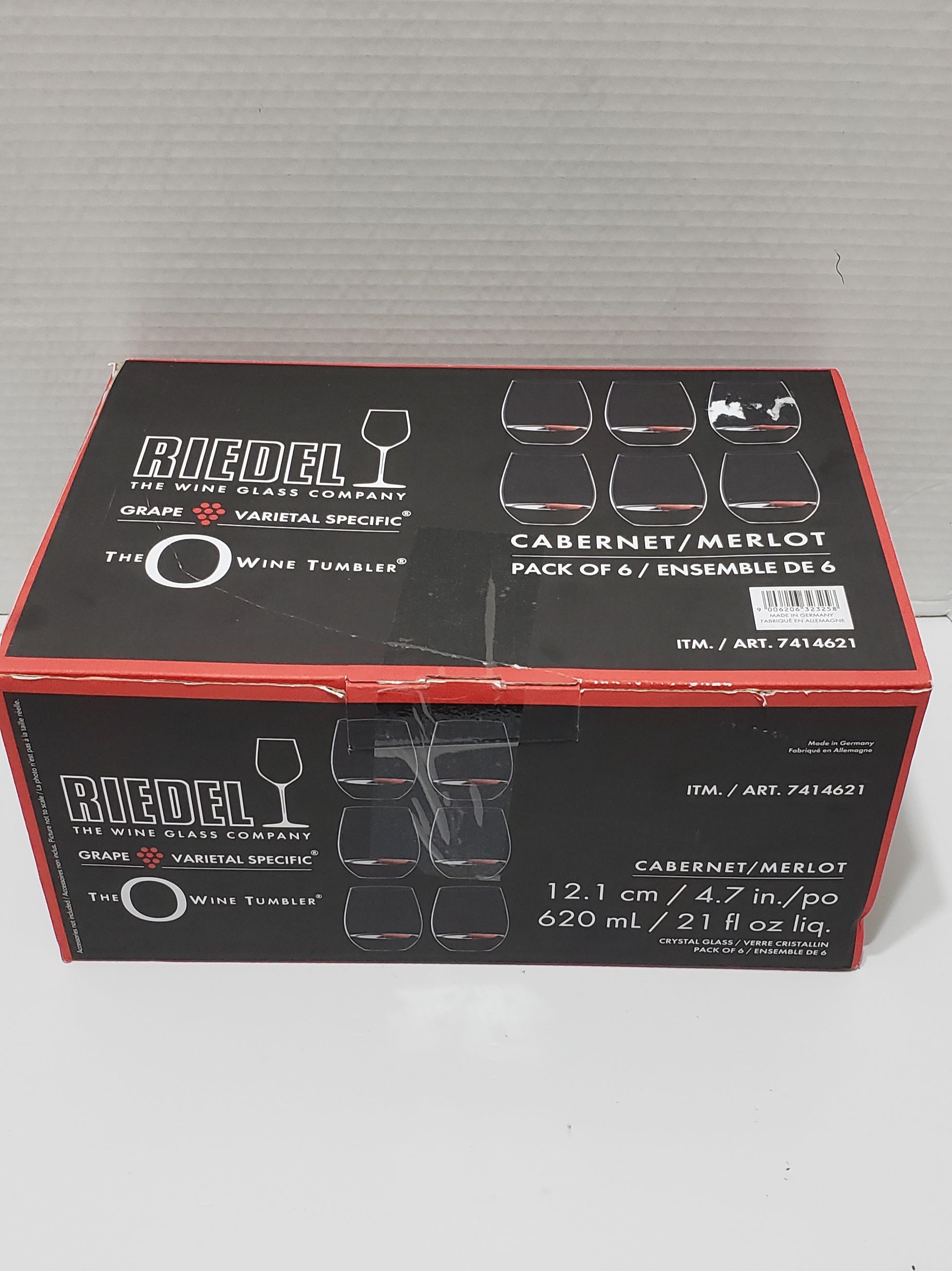 Riedel The O Wine Tumbler, Cabernet/Merlot - 6 Pack