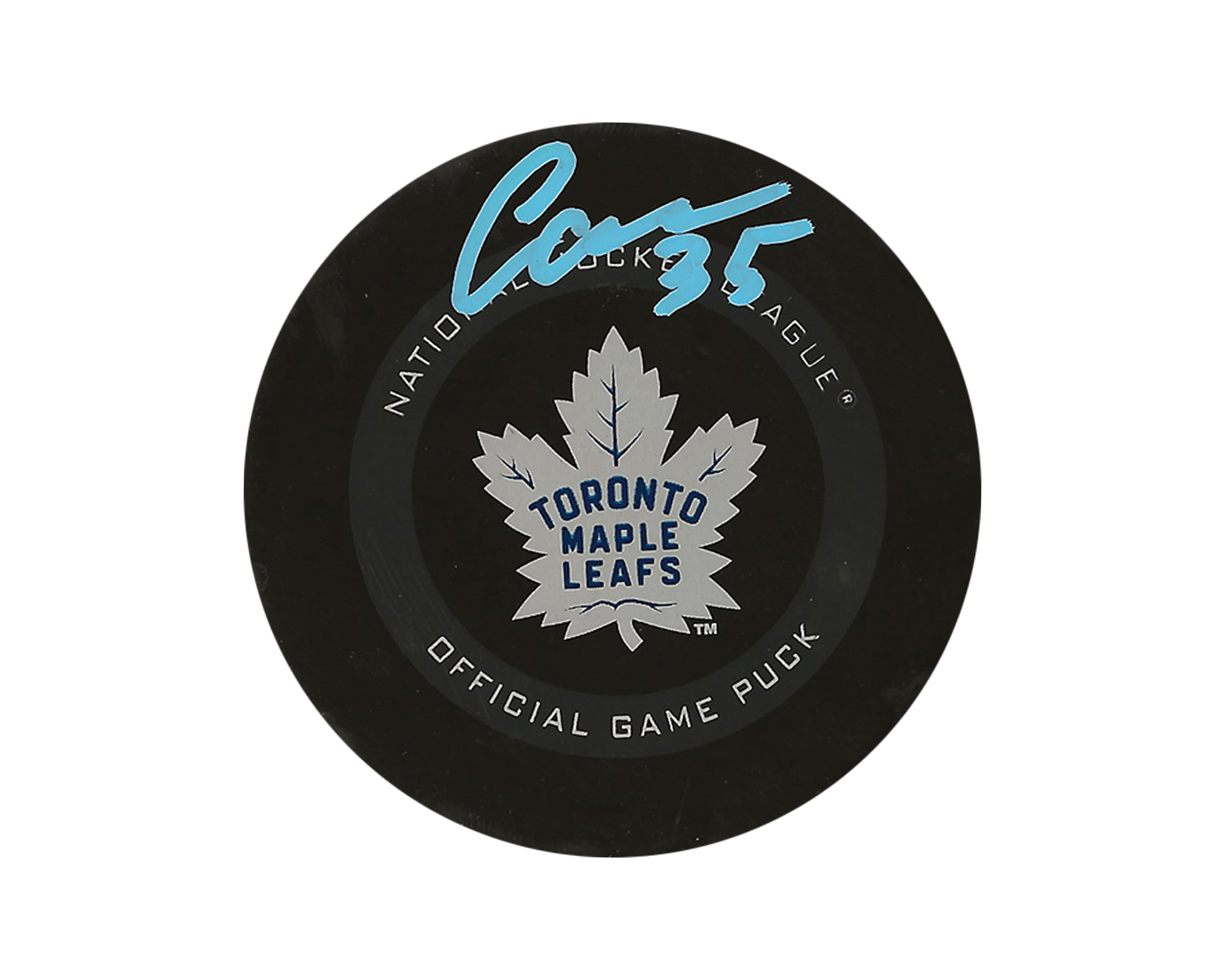 Ilya Samsonov Autographed Toronto Maple Leafs Official Game Puck