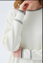 Long Dress Ribbed Neck Line