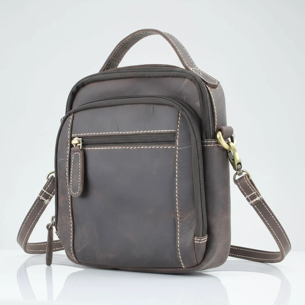 Hunter Leather Bag with Top Handle