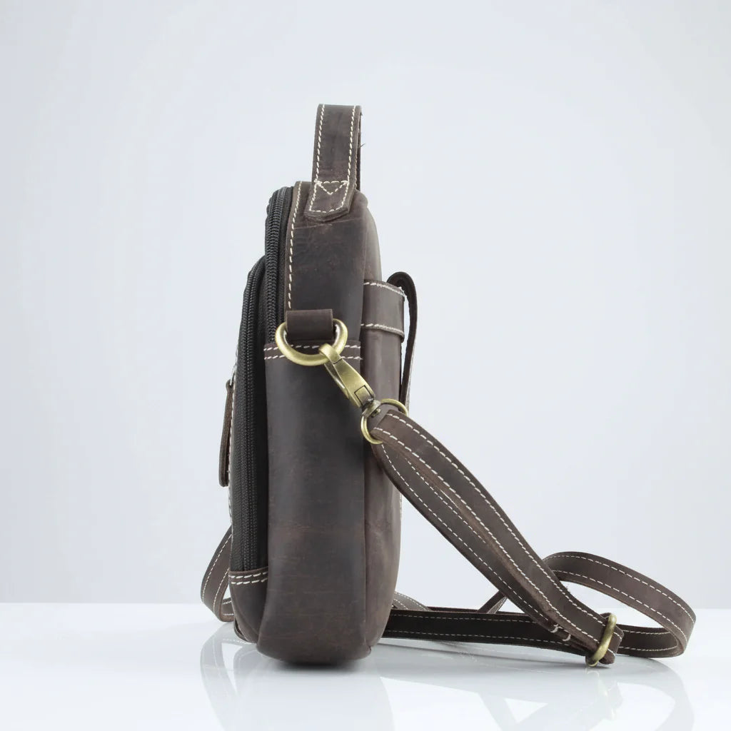 Hunter Leather Bag with Top Handle