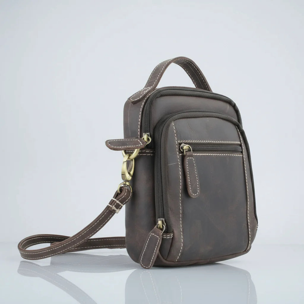 Hunter Leather Bag with Top Handle