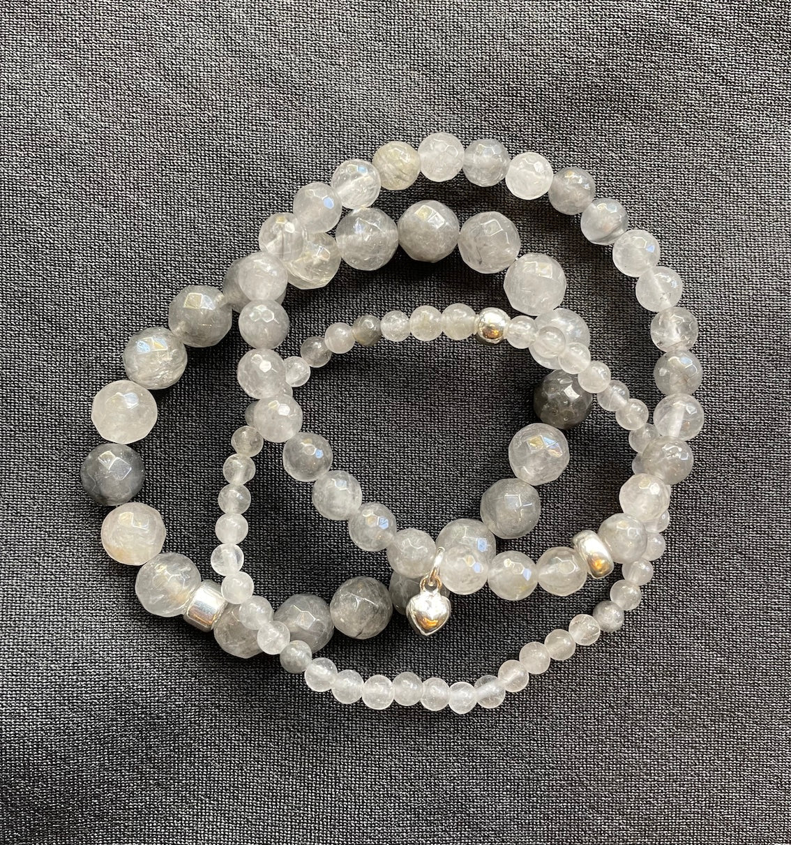 50 Shades of Grey Bracelet Stack