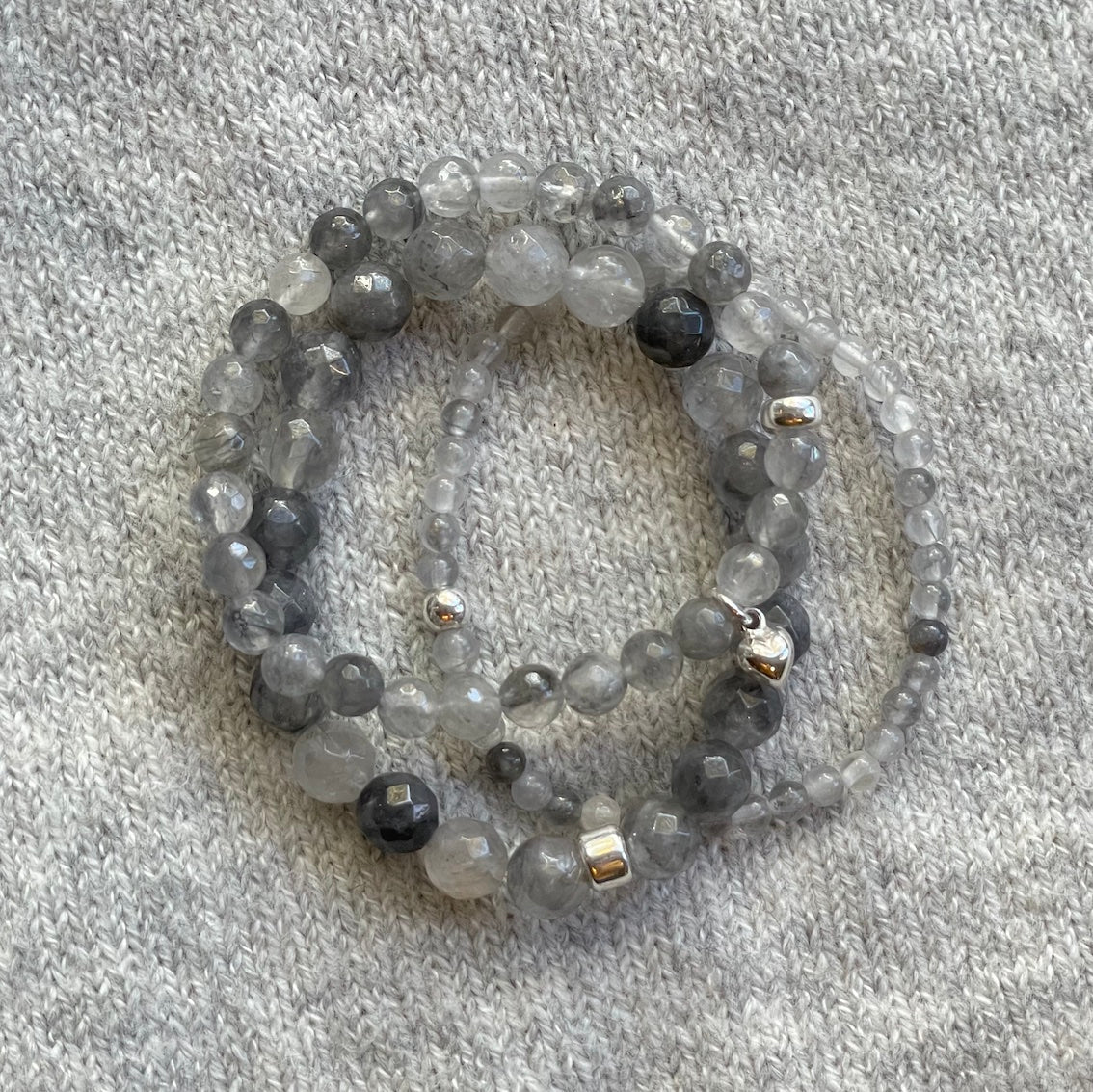 50 Shades of Grey Bracelet Stack