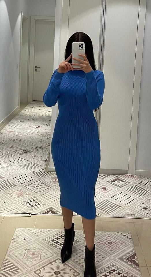 Elegant Body-Con Full Sleeves Dress