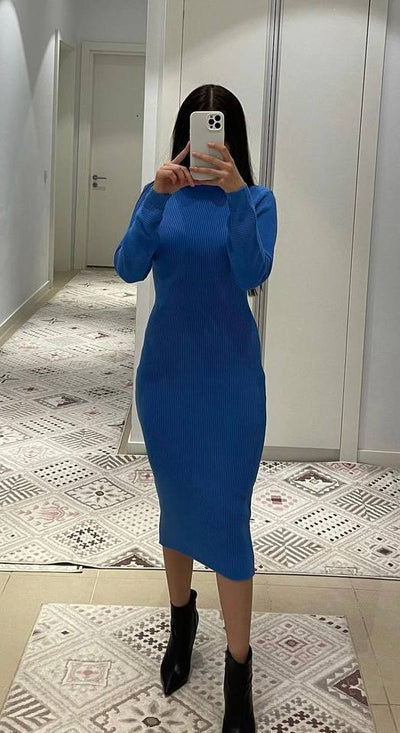 Elegant Body-Con Full Sleeves Dress