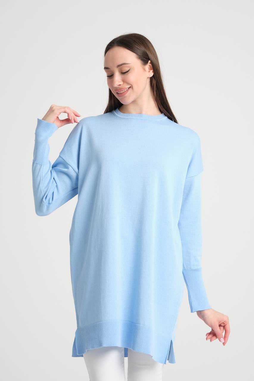 Long Tunic With Buttoned Sleeves