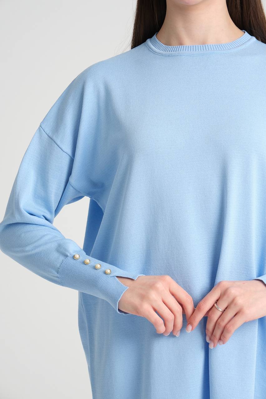 Long Tunic With Buttoned Sleeves