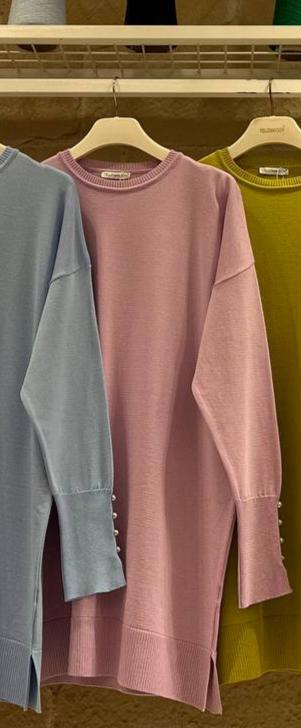 Long Tunic With Buttoned Sleeves