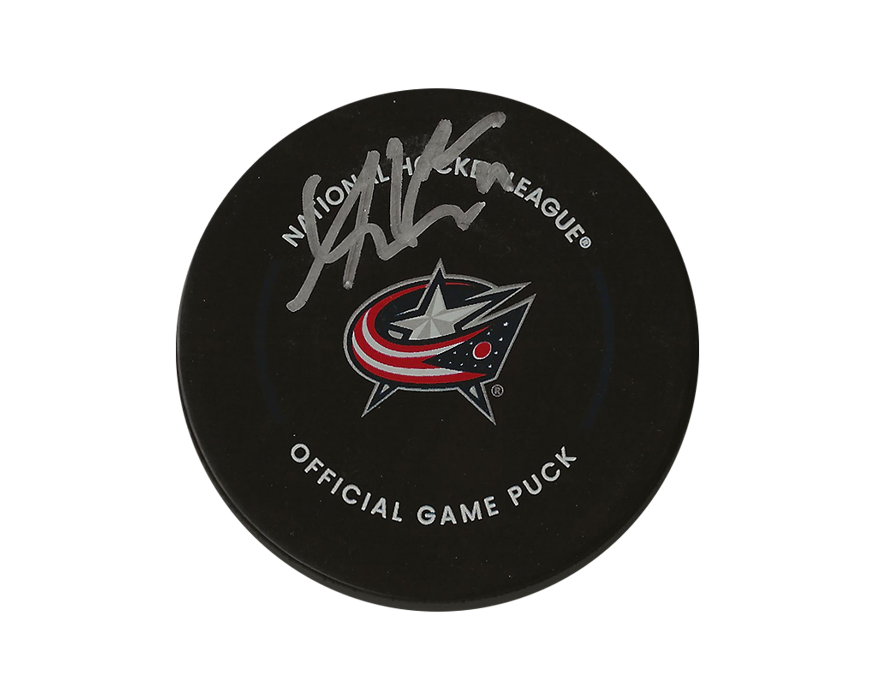 Adam Fantilli Autographed Columbus Blue Jackets Official Game Puck