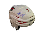 Brock Faber Autographed Minnesota Wild CCM White Replica Helmet