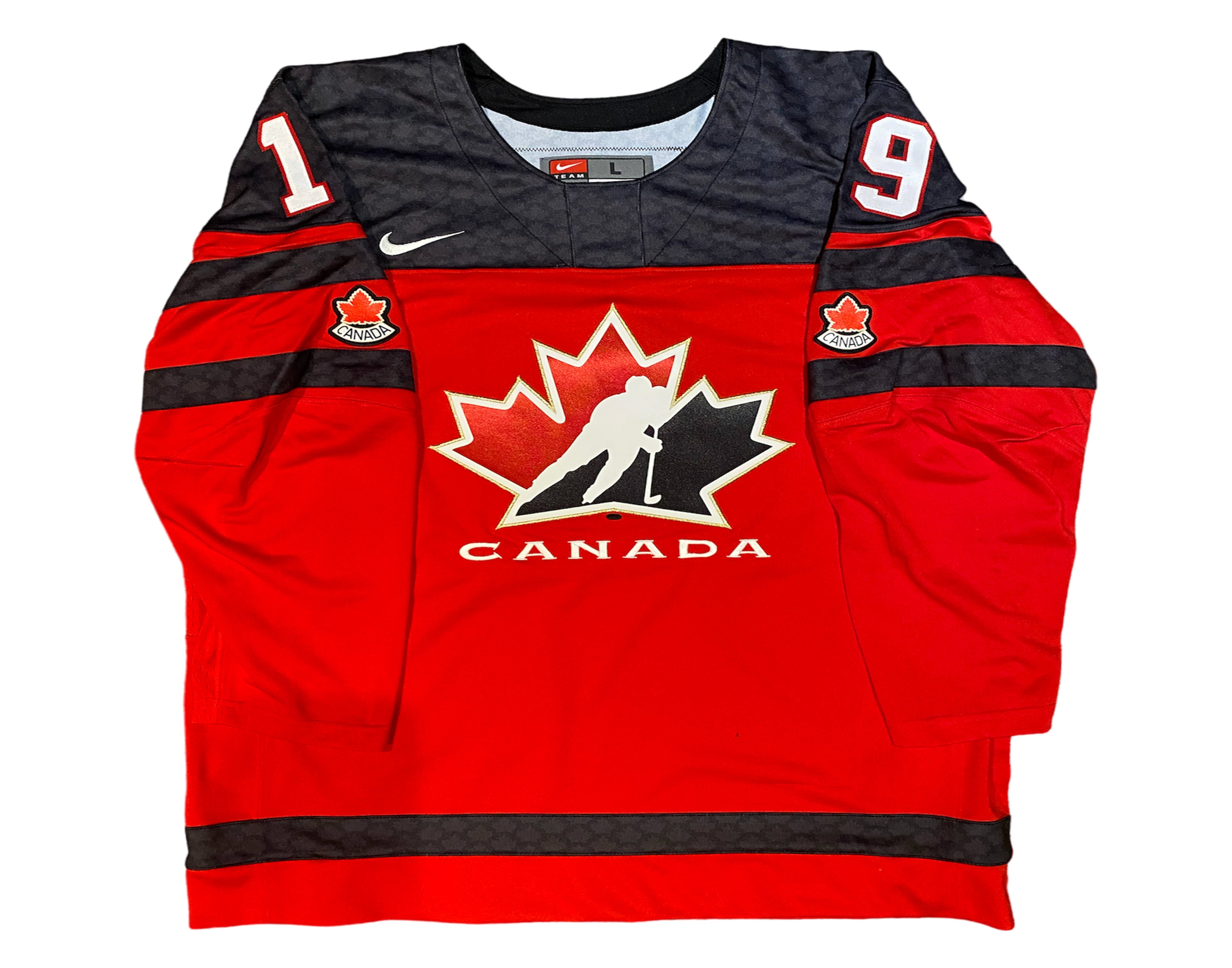 Quinton Byfield Autographed Team Canada Home Red Nike Jersey Multi-Inscribed