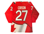 Shayne Corson Autographed Team Canada Red Bauer Replica Jersey
