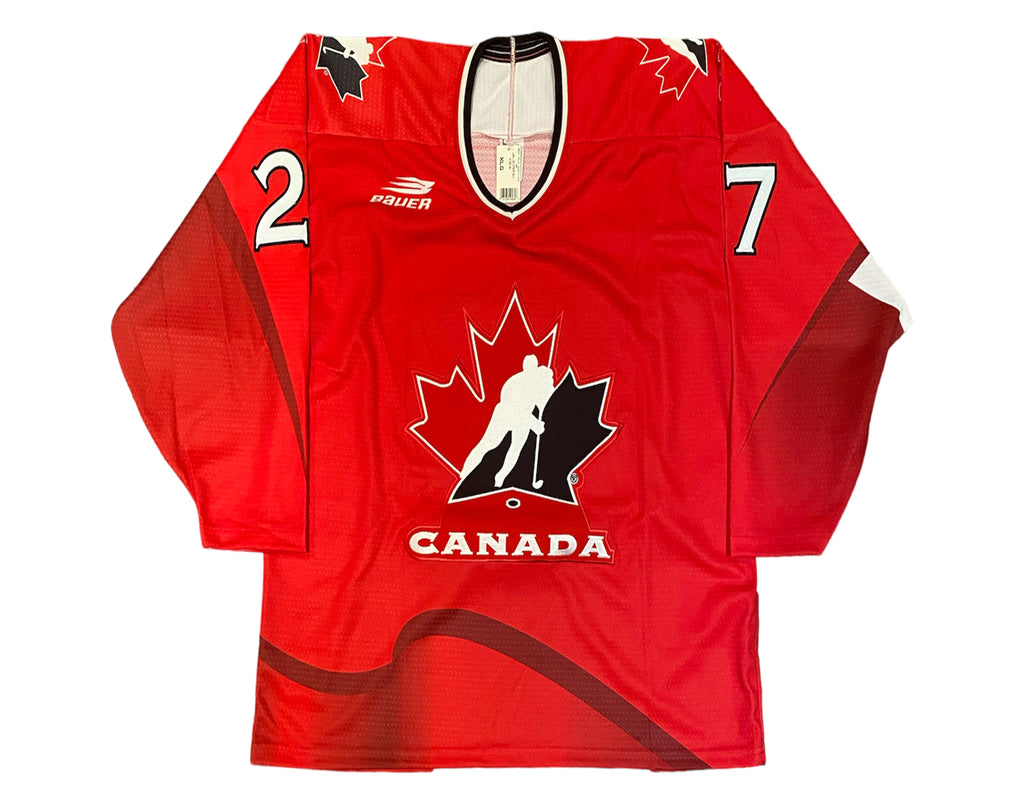 Shayne Corson Autographed Team Canada Red Bauer Replica Jersey