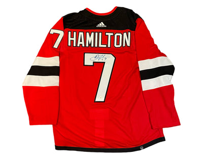 Dougie Hamilton Autographed New Jersey Devils Home Red Adidas Jersey