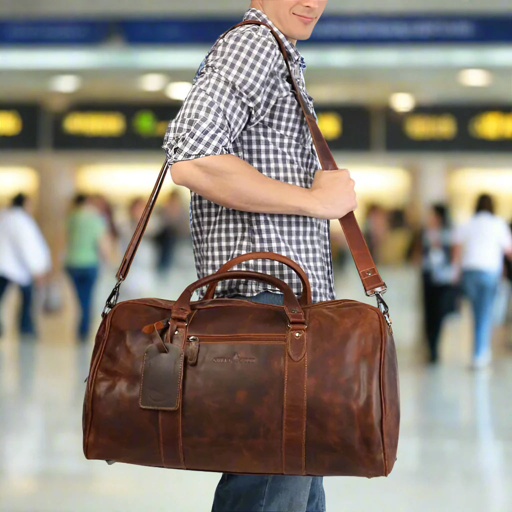Greenwood Leather Weekend Travel Bag