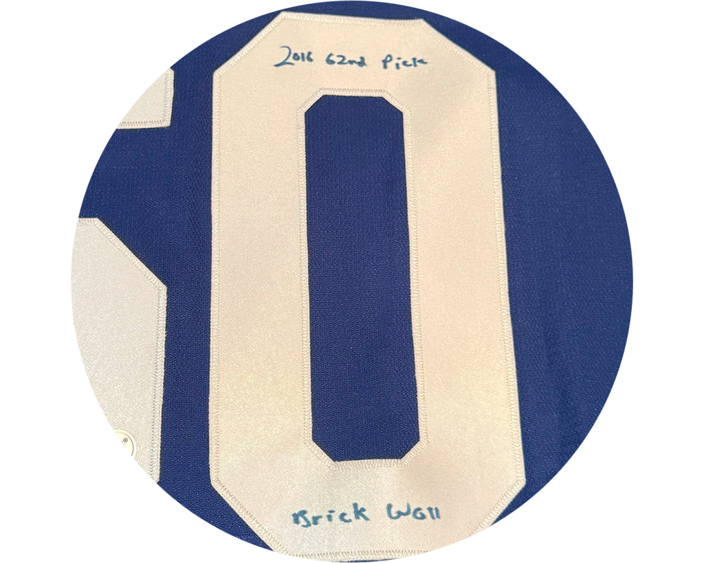 Joseph Woll Autographed Toronto Maple Leafs Home Blue Adidas MIC Jersey Multi-Inscribed