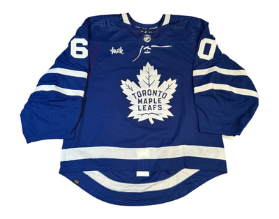 Joseph Woll Autographed Toronto Maple Leafs Home Blue Adidas MIC Jersey Multi-Inscribed