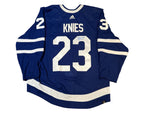 Matthew Knies Autographed MIC Toronto Maple Leafs Home Blue Adidas Pro Jersey