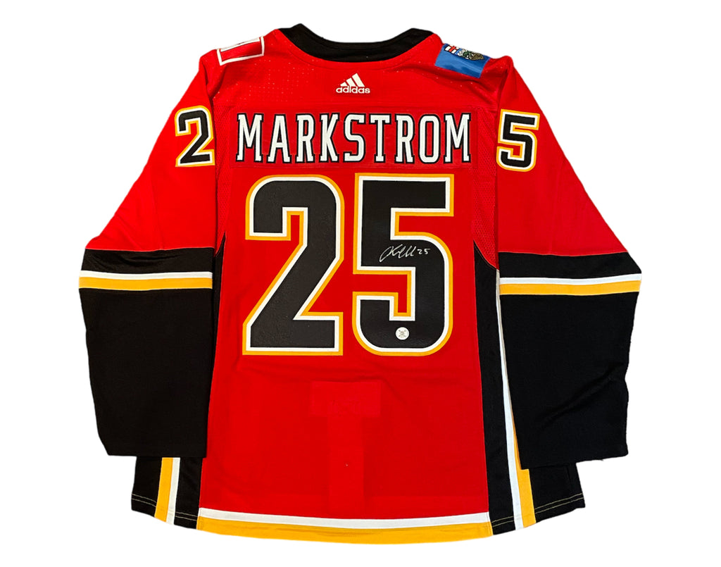 Jacob Markstrom Autographed Calgary Flames Home Red Adidas Jersey