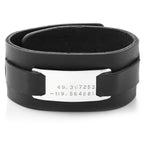 Men's Black Leather Cuff