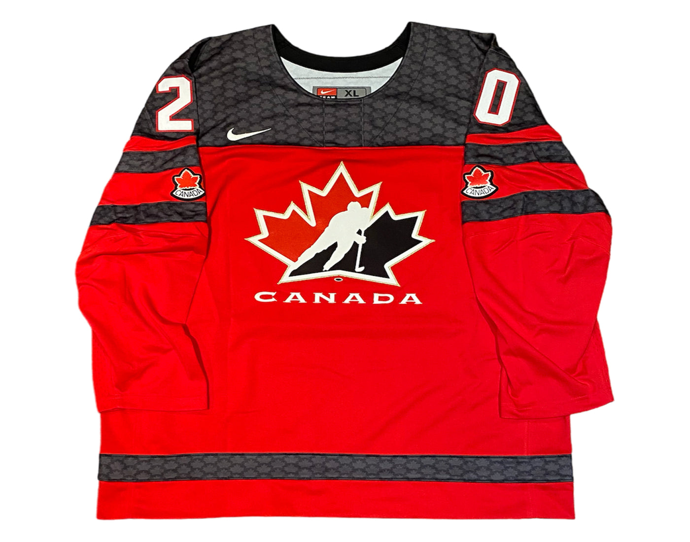 Dawson Mercer Autographed Team Canada Home Red Nike Jersey Inscribed "2020 WJC Gold"