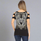 Women's Rhinestone Angel Wing Tank Top