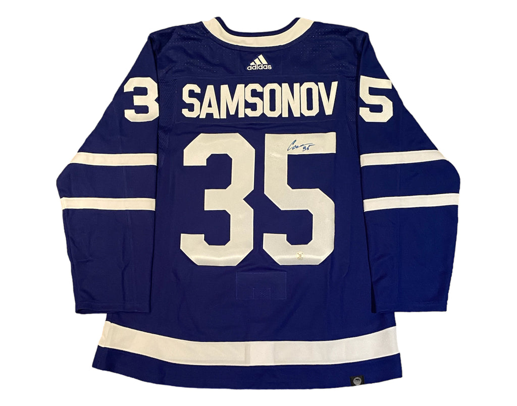 Ilya Samsonov Autographed Toronto Maple Leafs Home Blue Adidas Jersey
