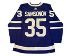 Ilya Samsonov Autographed Toronto Maple Leafs Home Blue Adidas Jersey