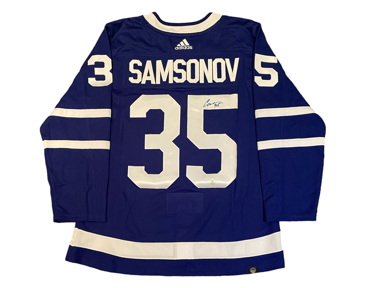 Ilya Samsonov Autographed Toronto Maple Leafs Home Blue Adidas Jersey