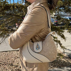 Temptation Italy Faux Leather Small Shoulder Bag with Dragonfly and Flowers