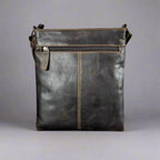 Greenwood Leather Cross Body Bag. Premium Full-Grain Leather Handbag with Multiple Pockets