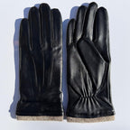 Women's Touchscreen Sheep Leather Gloves with Wool Blend Lining