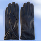 Women's Drum Dyed Lamb Leather Gloves with Wool Blend Lining