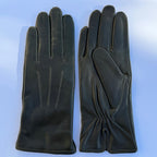 Women's Drum Dyed Lamb Leather Gloves with Wool Blend Lining