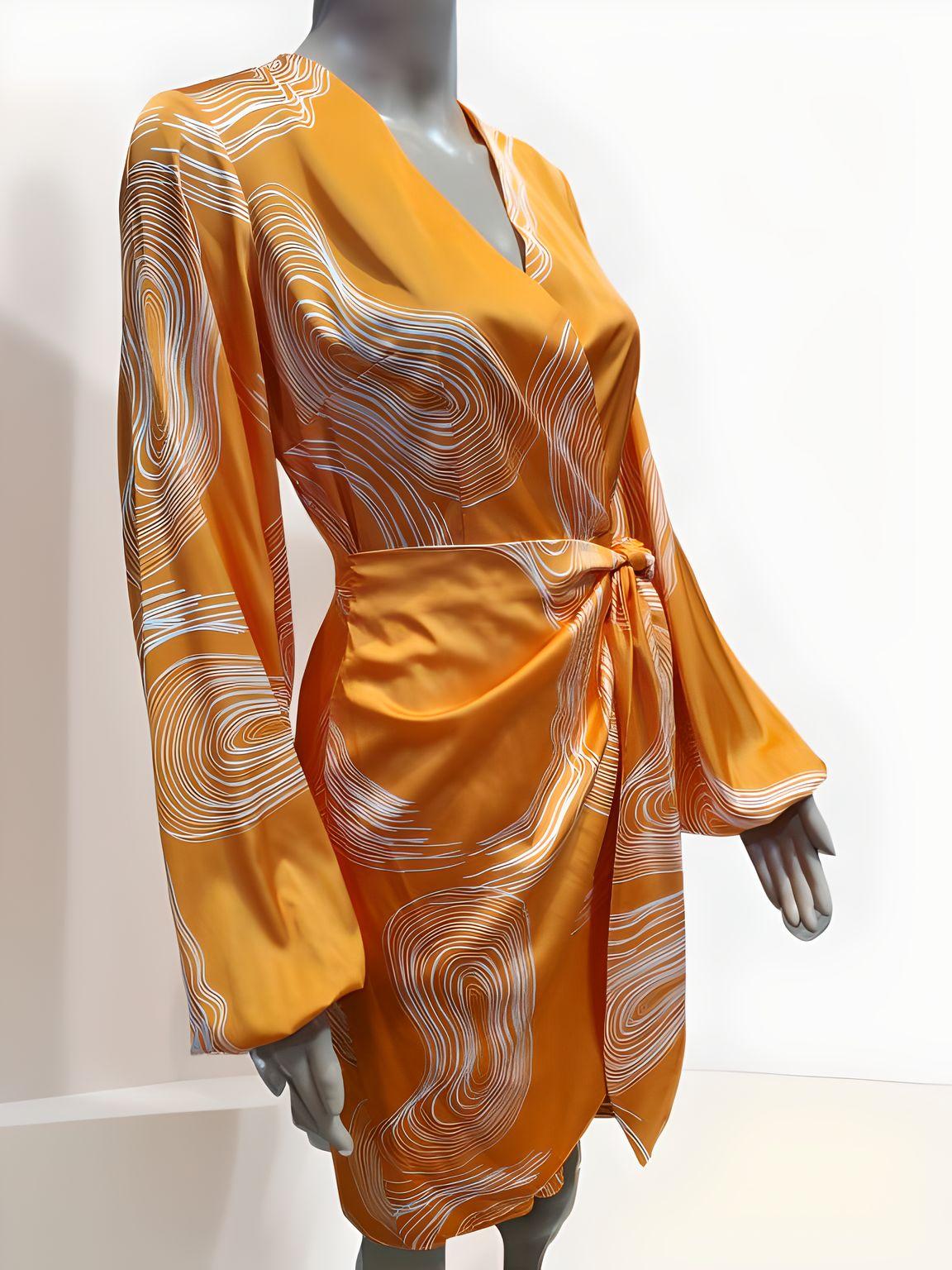 Knee-Length Belt Dress