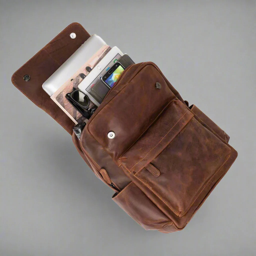Greenwood Leather Vintage Laptop Backpack