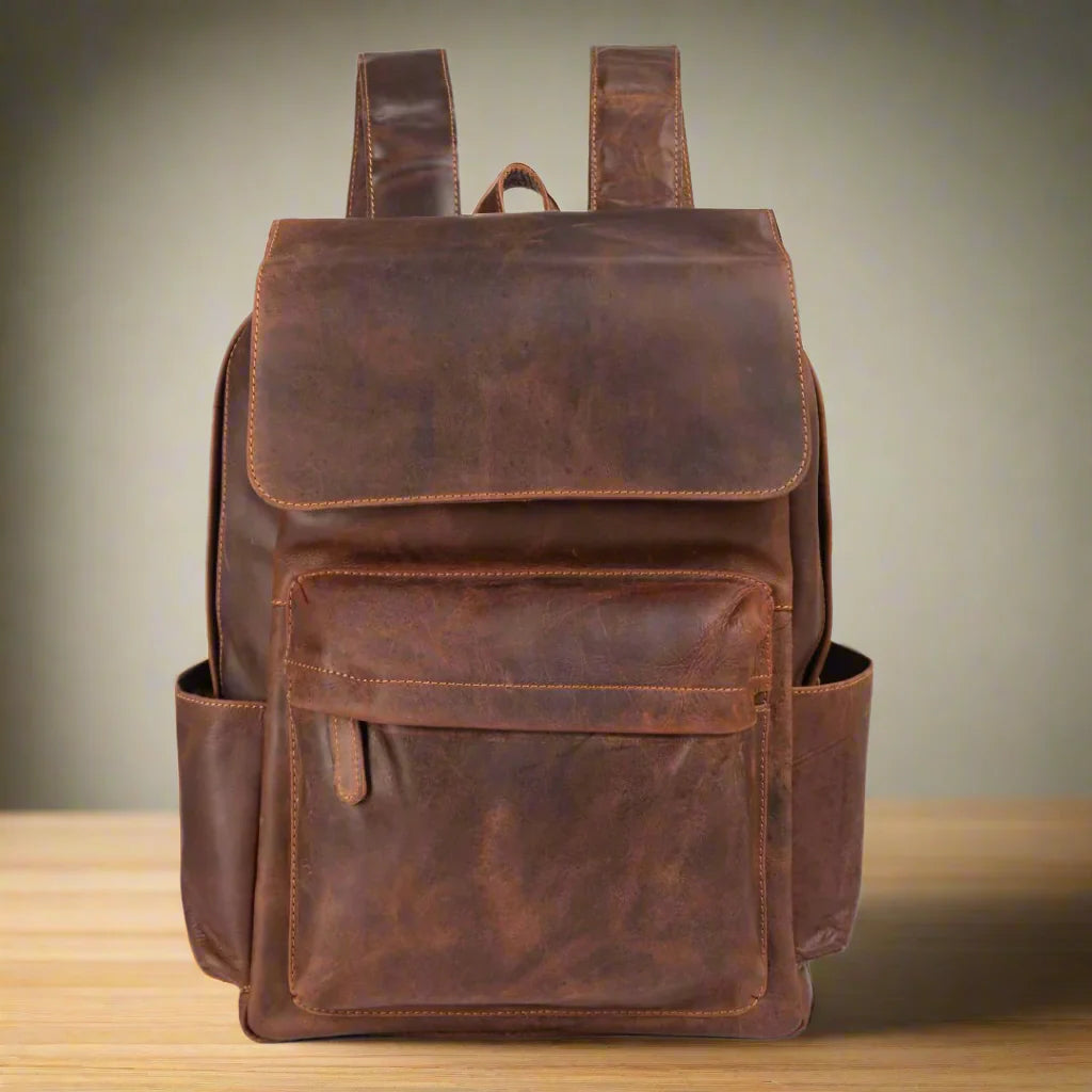 Greenwood Leather Vintage Laptop Backpack